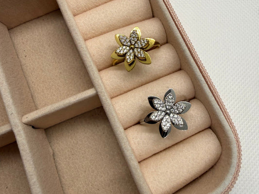 Anello Fiore Regolabile