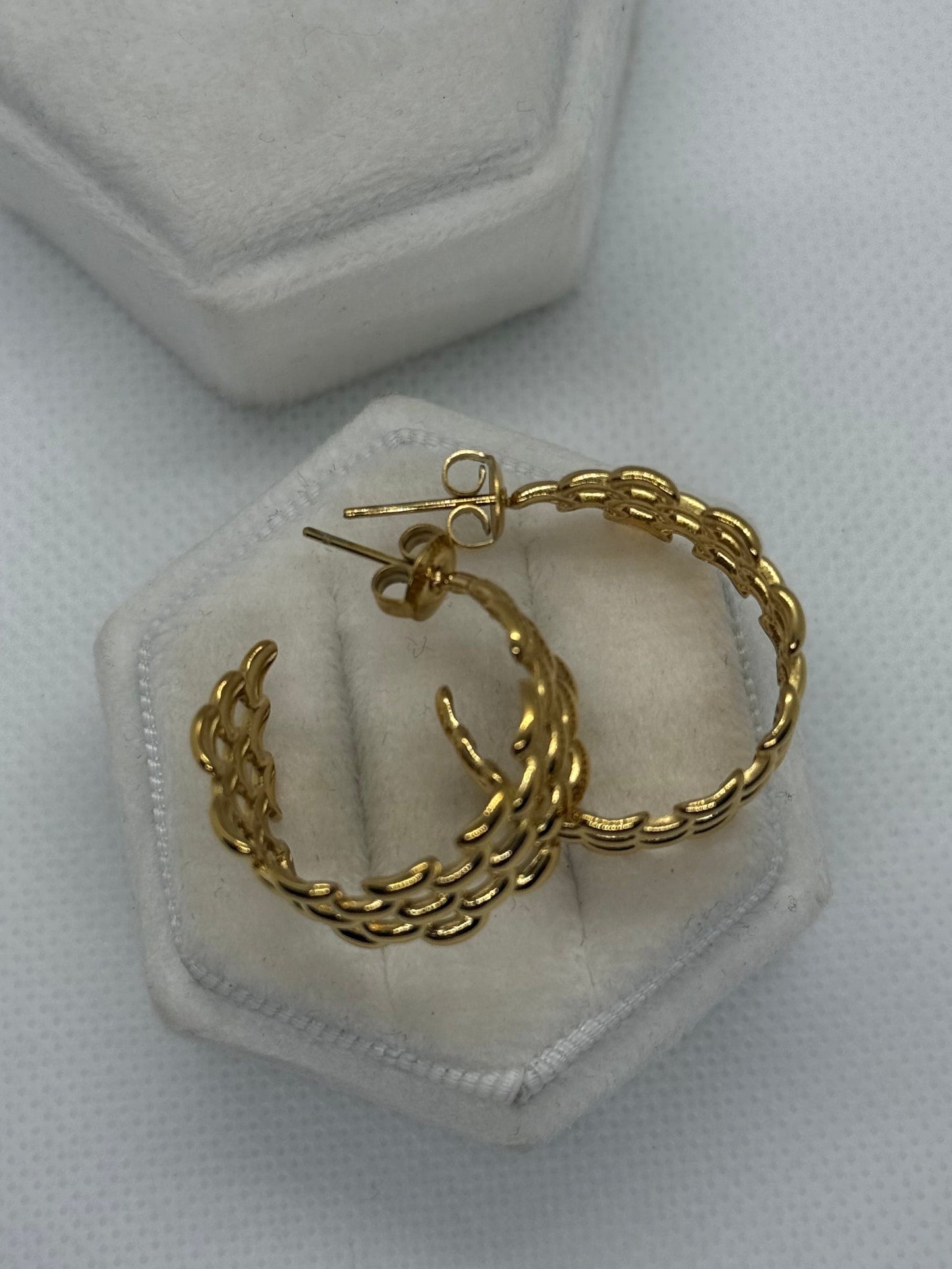 Orecchini Cerchio Intrecciato