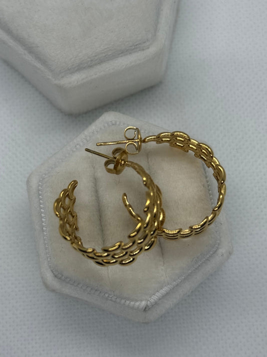 Orecchini Cerchio Intrecciato