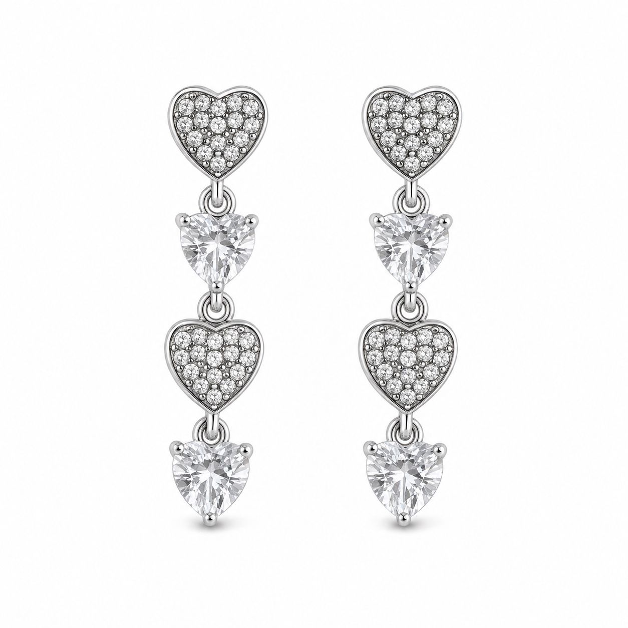 Orecchini Cuore Cascade